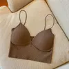 Kobiety damskie w szpic w dekolcie kobiety seksowne strój push do stanika z klatką piersiową dzianinowy top do samicowej topy rurki bralette y2k