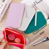Kosmetiska väskor fyrkantig silikon förvaring väska stor kapacitet resor makeup borste hållare bärbar vattentät arrangör fall