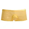 Unterhose Herren-Boxershorts aus Milcheis-Seide, kurze Boxer-Unterhose, ultradünner, durchscheinender, bunter, konvexer Beutel 230412