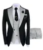 Mens Suits Blazers Costume Slim Fit Men Business Brudgum Black Tuxedos för formell bröllopsjacka Pant Vest 3 stycken 231110