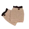 Mulheres meias de inverno rochos de crochê contraste colorido de botão com punhal de botão de botão de bota capa tornozelo