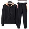 1 Herrspårsdräkter Designer Mens Tracksuit Luxury Men Sweatsuits Långärmad klassisk modeficka som kör casual man kläder kläder byxor jacka två bit tc03