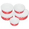 Kommen 5 pc's Email Covered Bowl Kindergerei Set Soep Basin Uien Ela met uien Plastic ontbijtstudent