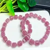 Strand doğal kırmızı turmalin küp bilezik aksesuarları lüks jewelrychain kuvars kristal taş bileklik kadınlar için hediye 1pcs 8mm