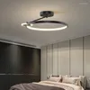 Chandeliers Modern Bedroom Lamps LED Chandelier Lights For Study Room Foyer Lustre Kitchen Indoor Lighting Round White Black Gold Fixtures