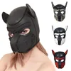 Halloween sexig cosplay valp mask hund full mjuk huvudmask prop vadderad gummi valp spel för maskerad266p