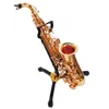 Saxofonstativ vikbar alt/tenor Sax Stand justerbar metall triangelbasdesign