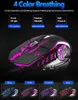 Keyboard Mouse Combos Wired Gaming 6 Programmable Buttons Ergonomic Mice Colorful LED Light for PC Computer Laptop Game and Office 230412