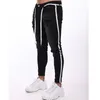 Mäns jeans män mager jeans cyklist förstörde frayed fit denim rippade sidor stripe penna byxor hip hop streetwear jeans s-3xl 230412