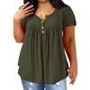 T-shirt femme grande taille été femme t-shirt lâche manches courtes solides slim t-shirts femme Fat MM grande taille femmes vêtements grande taille tops 230412