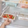 Förvaringsflaskor kylskåp plastorganisator infällbar låda behållare hyllor frukt ägg mat brickor kök tillbehör