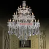 Duże kryształowe żyrandole nowoczesne chromowane żyrandol oświetlenie jadalnia kryształowe żyrandole luksusowe oświetlenie domowe nowoczesna lampa