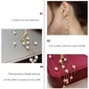 Backs Earrings Pearl Earings Non Dangle Cuff 2023 Year Jewelry Tassel Women Gifts Her Delicate