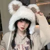 Berets Bear Hat Winter Headgear For Outdoors Furry Smart-looking Cartoon