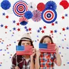 Articoli di novità Ventagli di carta con bandiera americana Set di decorazioni patriottiche Star Pull Flower Curtain per il 4 luglio Festa nazionale americana Decorazioni per feste Z0411