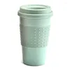 Tassen Umweltfreundliche Weizenstrohbecher mit Silikondeckel Praktische Kaffeereise Wassergetränk Trinken Persönlichkeit