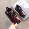 Athletic Shoes Kids Casual Sneakers For Boys Girls PU Patent Leather Flats Lace-up Spring Autumn British Style Oxfords Performance Wedding