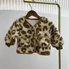 Jackets Children Coat Plus Cashmere 2023 Winter South Korean Clothing Boys And Girls Fur Baby Single Breasted Cardigan Style