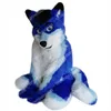 Super Cute Blue Husky Fox Mascot Costumes Halloween Cartoon Character Outfit Suit Xmas Outdoor Party Outfit Unisex Promotional Advertising Clothings