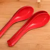 Spoons 2pcs/set Red Black Color Home Flatware Japanese Plastic Bowl Soup Porridge Spoon