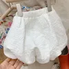 Shorts verão casual meninas cientias elásticas soltas encantador pétala abóbora calça jacquard por 18 anos 230412