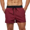 Herren Shorts 2023 Sommer Herren Surf Strand Schwimmen schnell trocknend Netzfutter Sport leichte elastische Gürtel Boxer Gym Fitness Hose