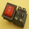 Free Shipping 50Pcs AC 250V/15A 125V/20A ON/OFF/ON 3 Position DPDT 6 Pins Red Lights Boat Rocker Switch Fbfuq