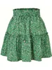 Skirts Summer chiffon skirt women's fashion South Korea high waist flower print A-LINE miniskirt women 230412