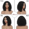 Hair Wigs Brazilian 13x1 Lace Front Bob Pre Plucked Baby Deep Wave Short Water Curly 5x5 Wig Human for Women 230413