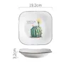 Assiettes dessin animé Cactus carré assiette à dîner Breif ménage en céramique porcelaine petit déjeuner Dessert gâteau plateau fruits Snack plats