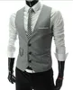 Herren Westen Ankunft Kleid Westen für Männer Weste Slim Fit Herren Anzug Weste Herren Weste Gilet Homme Lässige ärmellose formelle Business Jacke 230412