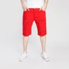 Men's Shorts Mens Denim Chino Fashion Shorts Washed Denim Boy Skinny Runway Short Men Jeans Shorts Homme Destroyed Ripped Jeans Plus Size 230426