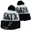 Spurs Beanies San Antonios Beanie Cap Wool Warm Sport Knit Hat Basketball North American Team Striped Sideline USA College Cuffed Pom Hats Men Women a0