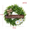 Decorative Flowers 45cm Christmas Front Decoration Pendant Wall Decorations Fresh Word Plate Garland Door Hanging