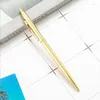1pcs metal tükenmez kalem gül altın özel logo reklam yazı oyulmuş adı schoolOffice malzemeleri