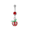 Navelklockknapp ringer D0093 Stberry Belly Ring Red Color Drop Delivery Jewely Body Dhgarden Otakq