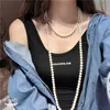 Chaînes nouées à la main perle d'eau douce blanche naturelle mode Long Double collier pull chaîne papillon Micro incrustation Zircon accessoires