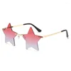Sunglasses Pentagram Frameless Glasses Christmas Ball Decorative Funny Women's Fashion Men Sun