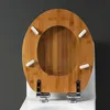 Other Bath Toilet Supplies Universal buffer toilet seat cover household thickened wooden solid wood quick release mute 230411