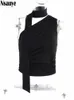 Camisoles Tanks Nsauye Backless Sexy Off Shoulder Halter Tank Top Vintage Sleeveless Crop Top Y2K Clothes Club Female Casual Summer 2023 230411