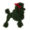 Dekorativa blommor korv hund krans konstgjorda grenar gröna blad krans för ytterdörr säsongsbetonad handgjorda vägghängare f