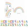 Wanddekoration Funlife Punkte Aufkleber Regenbogen Wandbild Kinder Papier Kinderzimmer Aufkleber Schlafzimmer Wasserdicht Kinder Babyzimmer 230411