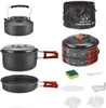 24/13/11/8PCS Camping Cookware pots and Pans Backpacking Cooking Set Lightweight Cookware Mess kit Outdoor Cook Gear for Family Hiking Picni