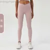 Desginer Aloo Yoga calças justas pêssego hip fitness sem linha T calças esportivas cruzadas femininas cintura alta calças de levantamento de quadril