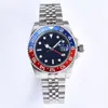 Luxo Designer Mens GMT II RESPOSTA MECHANTICAÇÃO ALTRÁVEL AUTOMÁTICO SAPPHIRE FUNHLE DOLHO MENOR DE PULHO DE PULHO 904L Strape de aço inoxidável Montre de Luxe Women Wristwatch