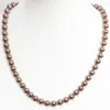 Kedjor högkvalitativa romantiska champagneskal simulerade pearl-kedjhalsband för kvinnor 8 10 12 14 mm runda pärlor charm smycken 18 tum b1498