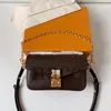 أعلى مصمم سلسلة سلسلة شرق West West Handbag Ladies Bag Leather Canvas Metis Pochette Fashion أكياس الكتف