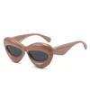 Occhiali da sole di lusso Cat Eye Donne Designer di marca 2023 Amore labbra spesse ovali Occhiali da sole per donna Uomo Occhiali vintage Oculos