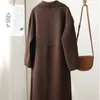 Toteme Cappotto in lana con risvolto scialle lungo allentato da donna in cashmere di alta qualità