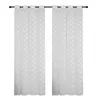 Gardin 1/2/4 paneler fönster screening gasvylle anpassa fyrkantiga mönster drap gardiner för vardagsrumsmöbler täcke heminredning d30